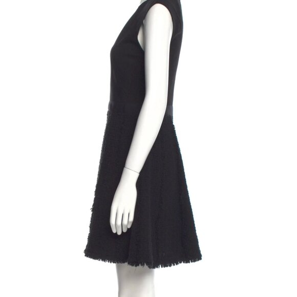 Rebecca Taylor Black Tweed A-Line Dress - Picture 9 of 10